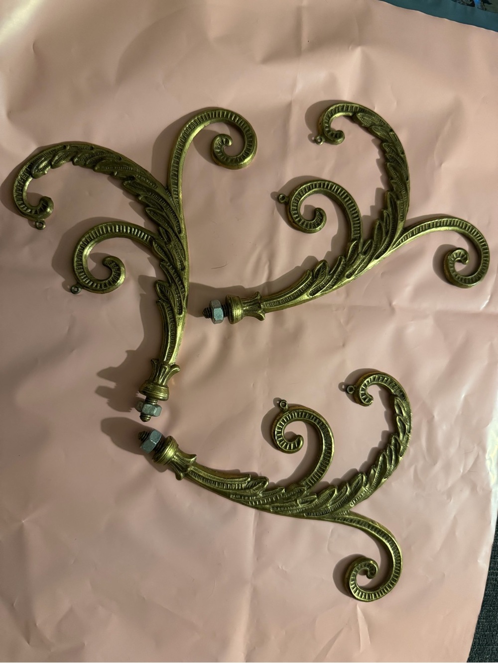 Vintage Gold-Tone chandelier arms